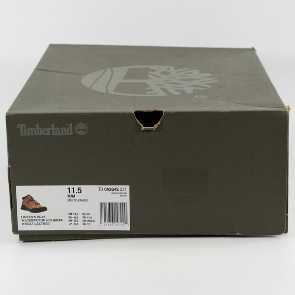 Timberland Men\'s Lincoln Peak WP Mid Hiker Wheat Leather size 9-11.5 main image 10